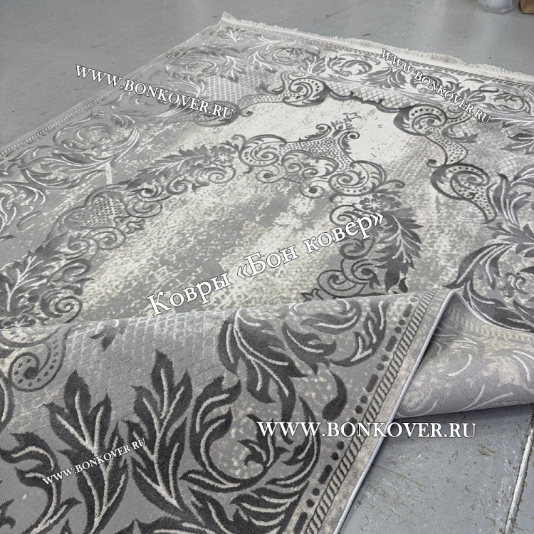 Ковер Турция Для Гостиной Дизайн 96 Серый