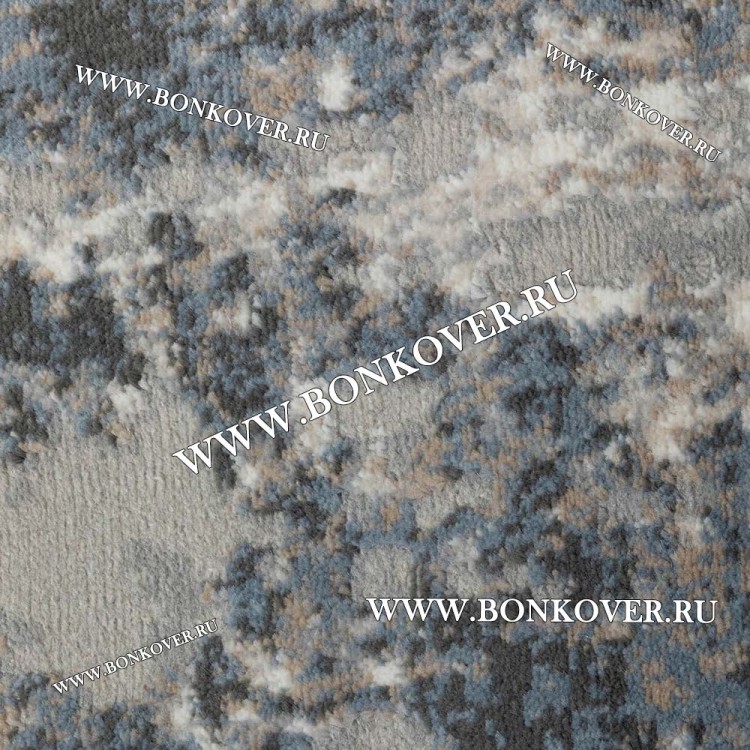 Ковер Абстракция Дизайн 88 Серый с Синим