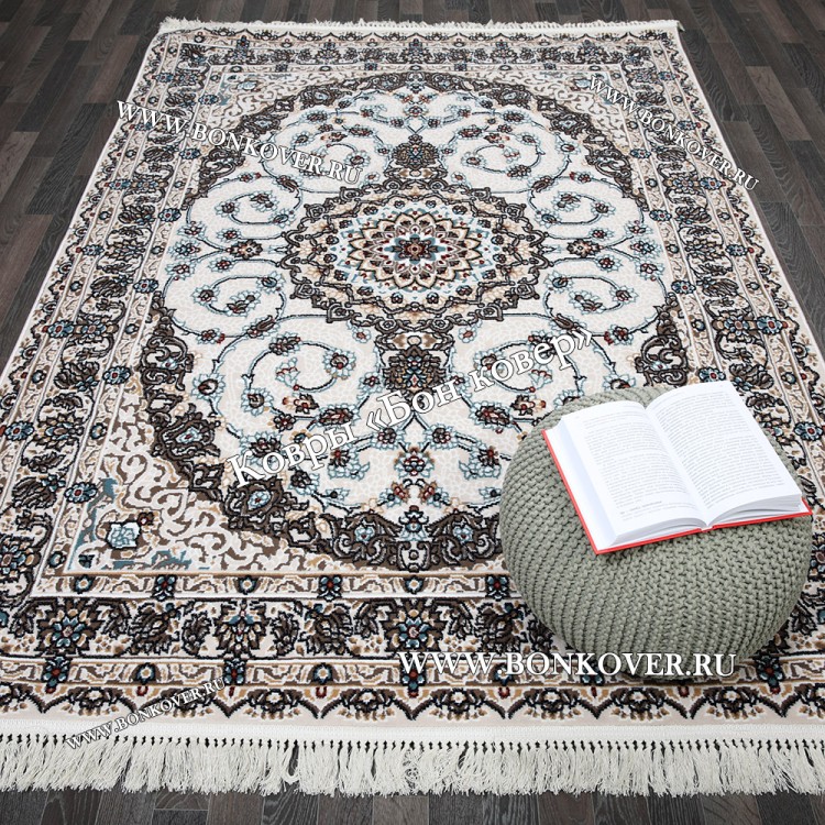 Ковер Для Гостиной Медальон Голубой Дизайн 30320